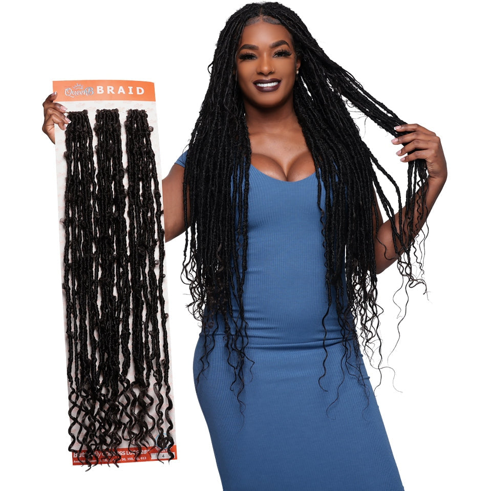 Urban Beauty Queen B Braid Synthetic Butterfly Goddess Locs 3X Value Pack 28 Inch Color 350